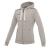 Grime Full Zip Hooded Dame GREY XL Hettejakke i bomullsmiks 