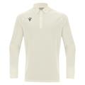 Hutton Shirt LS OFFWHT 4XL Teknisk langarmet poloskjorte